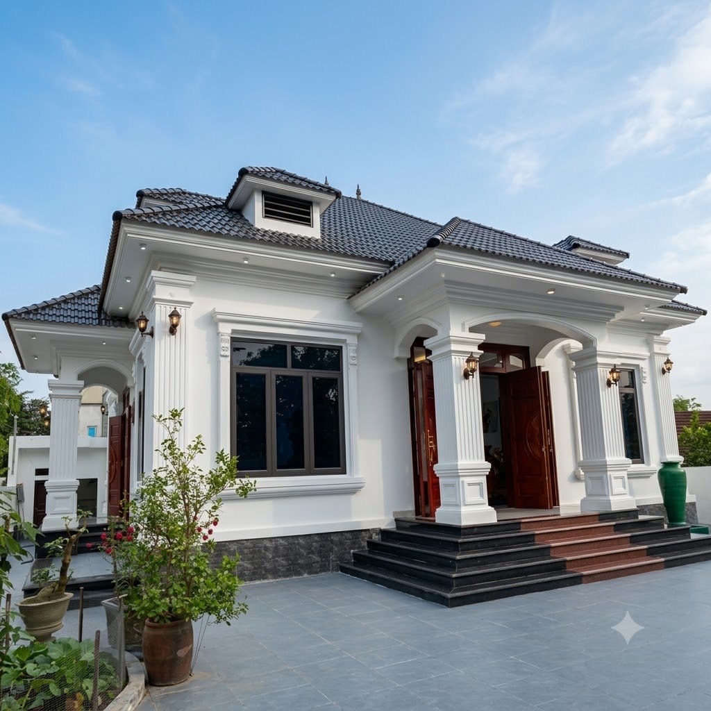 Thiết Kế Thi Công Nhà Mái Nhật Tại Phước Long, Cà Mau 1 Thiết Kế Thi Công Nhà Mái Nhật Tại Phước Long, Cà Mau