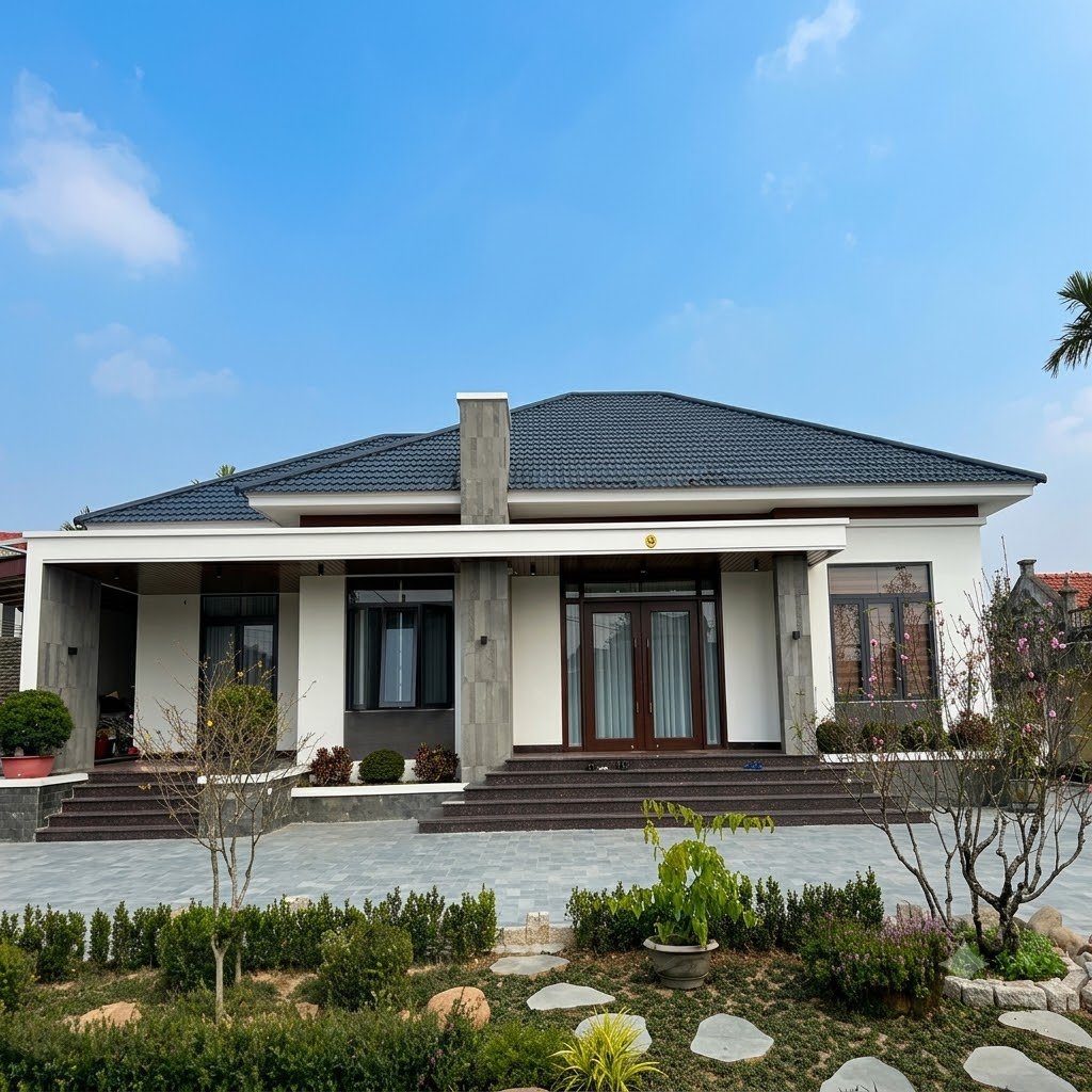 Thiết Kế Thi Công Nhà Mái Nhật Tại Châu Thới, Cà Mau 2 Thiết Kế Thi Công Nhà Mái Nhật Tại Châu Thới, Cà Mau
